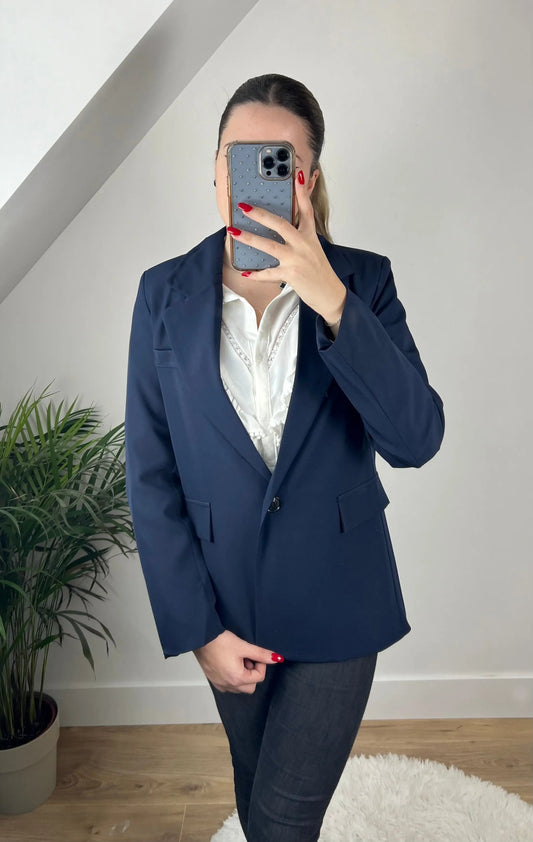Blazer Bleu Camélia MaisonPerla Collection