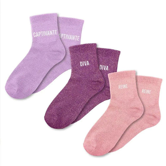 Box chaussettes paillettes Diva MaisonPerla Collection