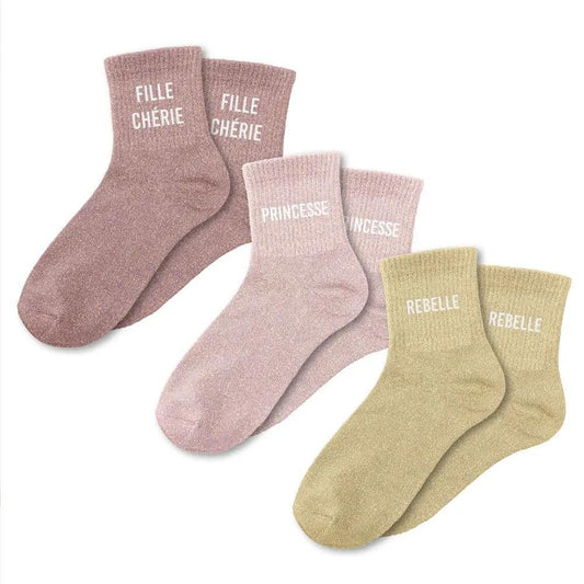 Box chaussettes paillettes Princesse MaisonPerla Collection