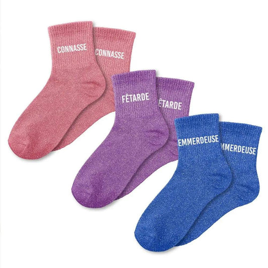 Box chaussettes paillettes fêtarde MaisonPerla Collection