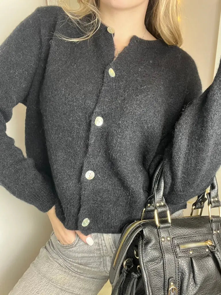 Gilet Ambre noir MaisonPerla Collection