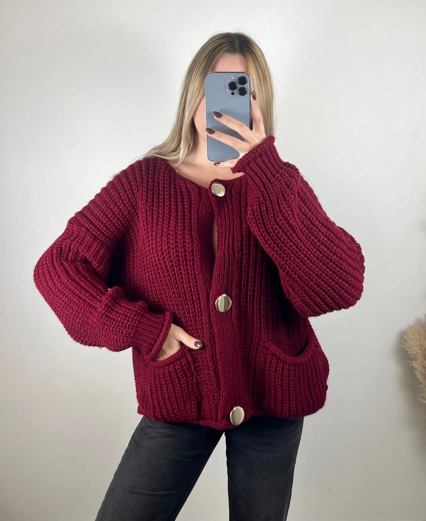 Gilet Mao Bordeaux MaisonPerla Collection