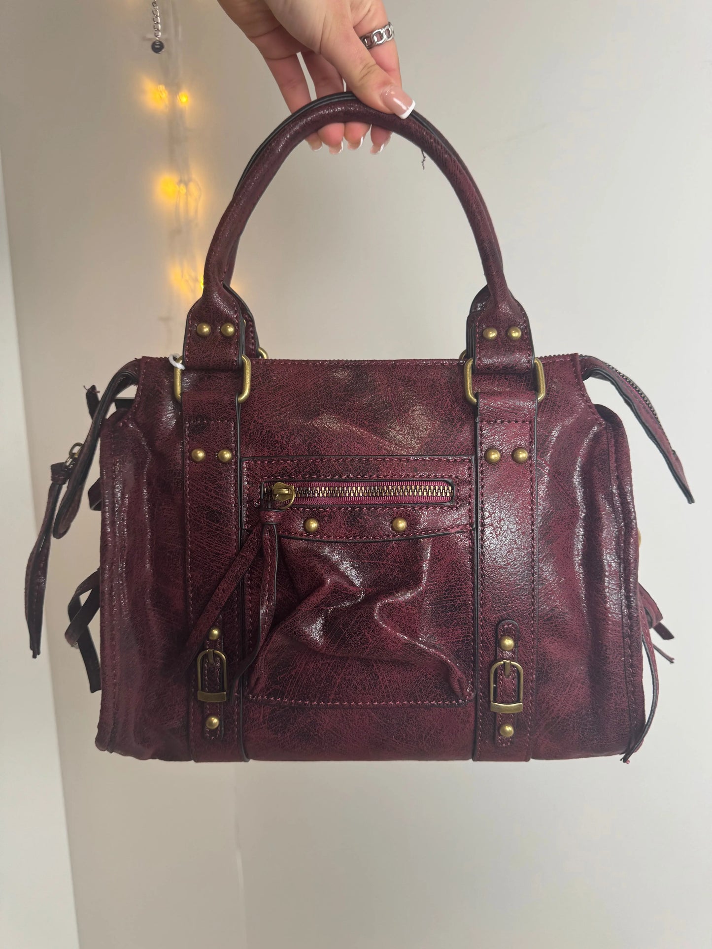 Grand sac Elsa bordeaux L MaisonPerla Collection