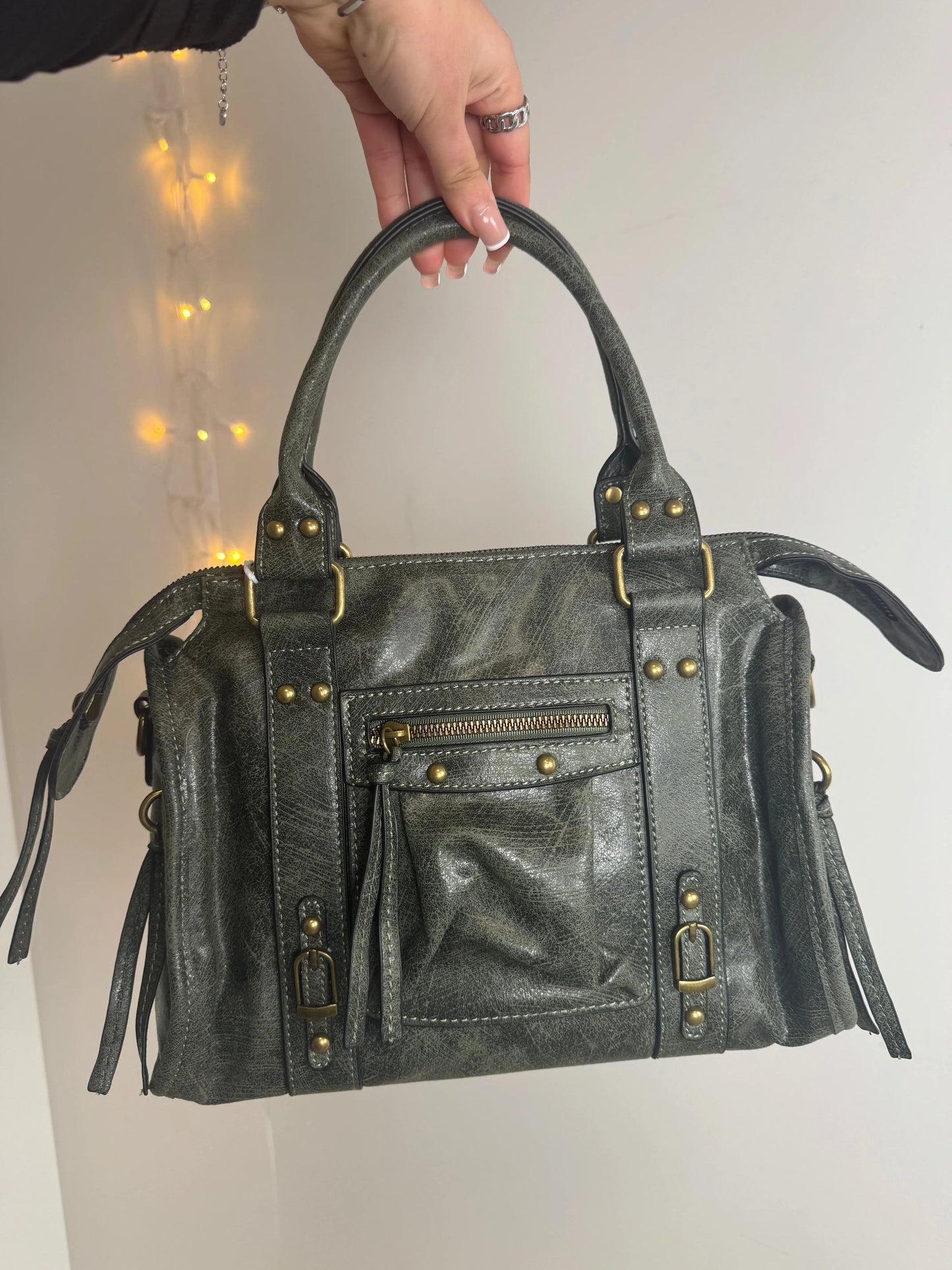 Grand sac Elsa kaki L MaisonPerla Collection