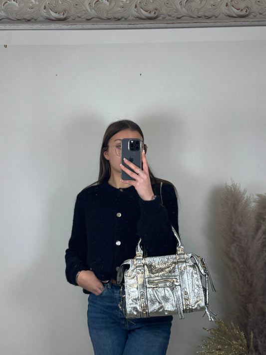 Grand sac Elsa silver ANCIEN MODÈLE L MaisonPerla Collection