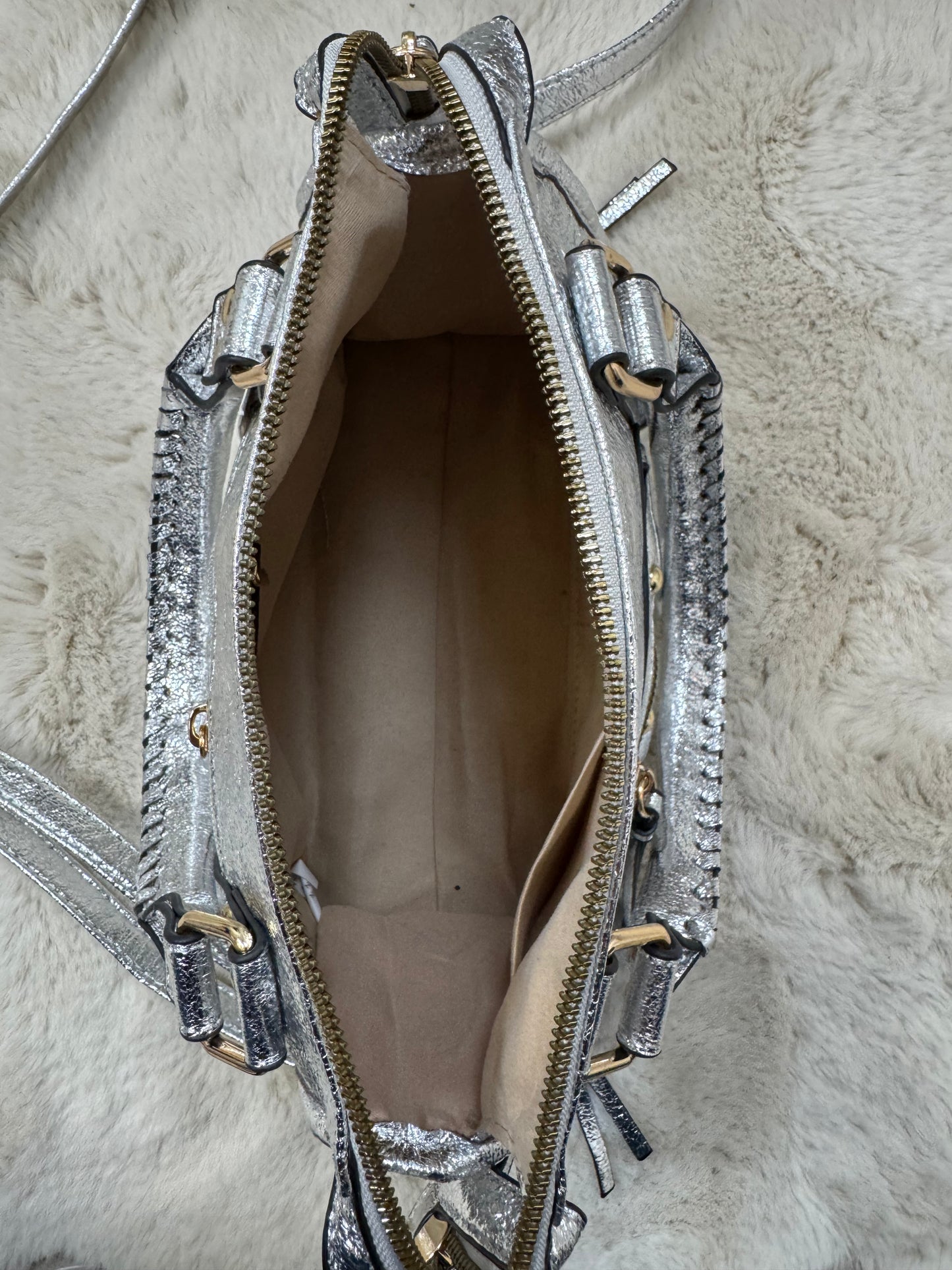 Grand sac Elsa silver ANCIEN MODÈLE L MaisonPerla Collection