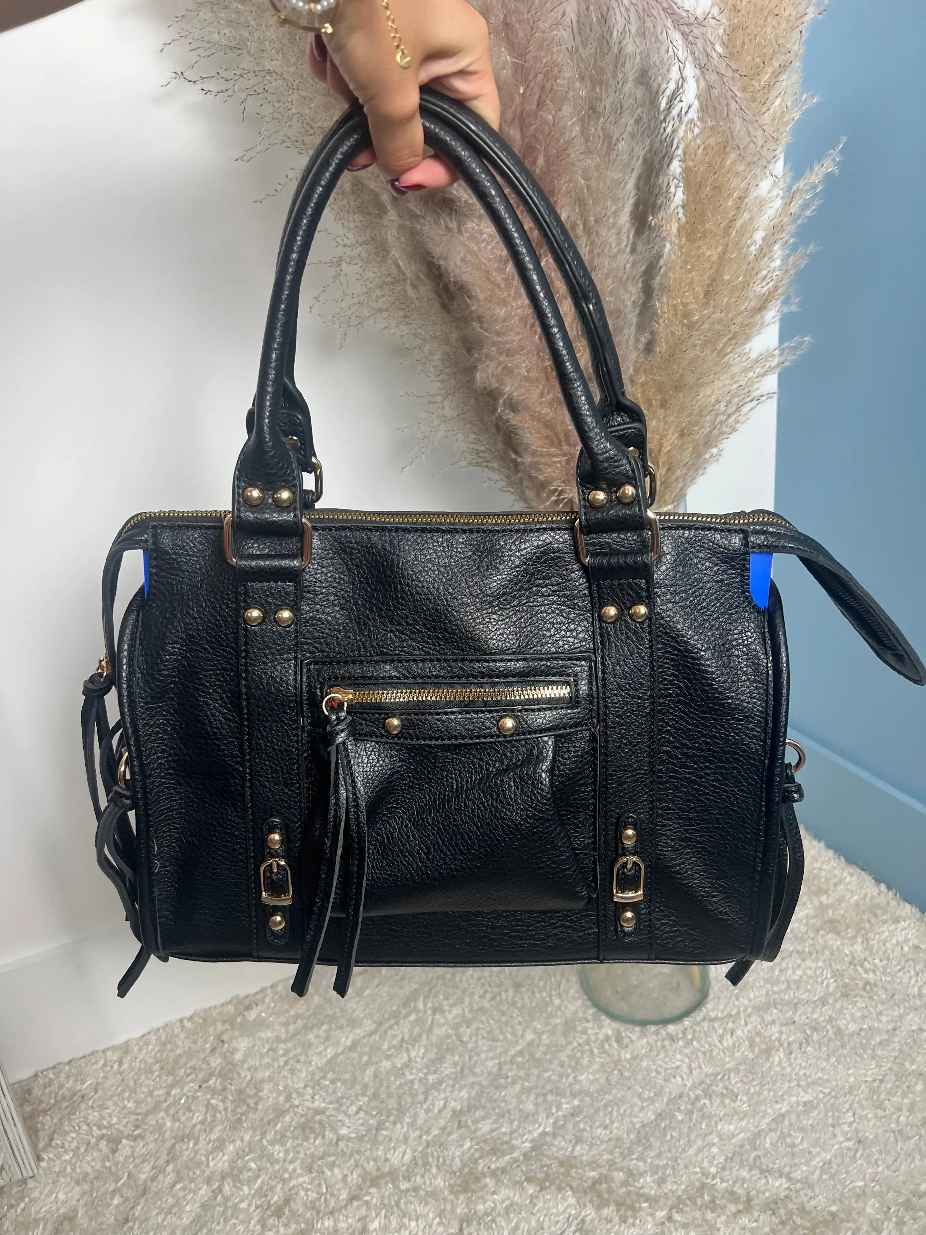 Maxi sac Elsa noir XL mat MaisonPerla Collection