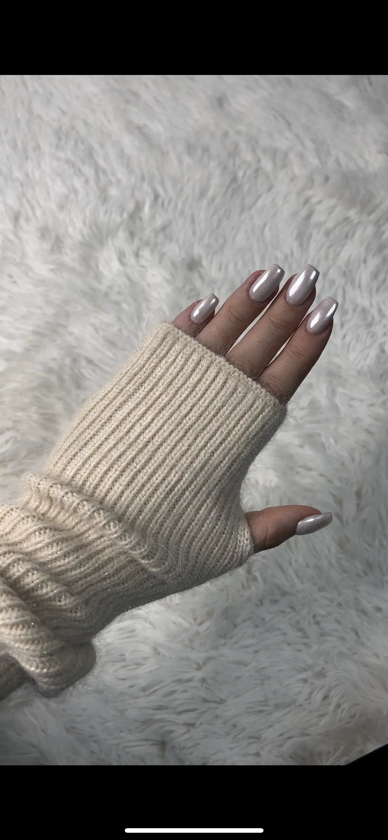 Mitaines pailettes Beige MaisonPerla Collection