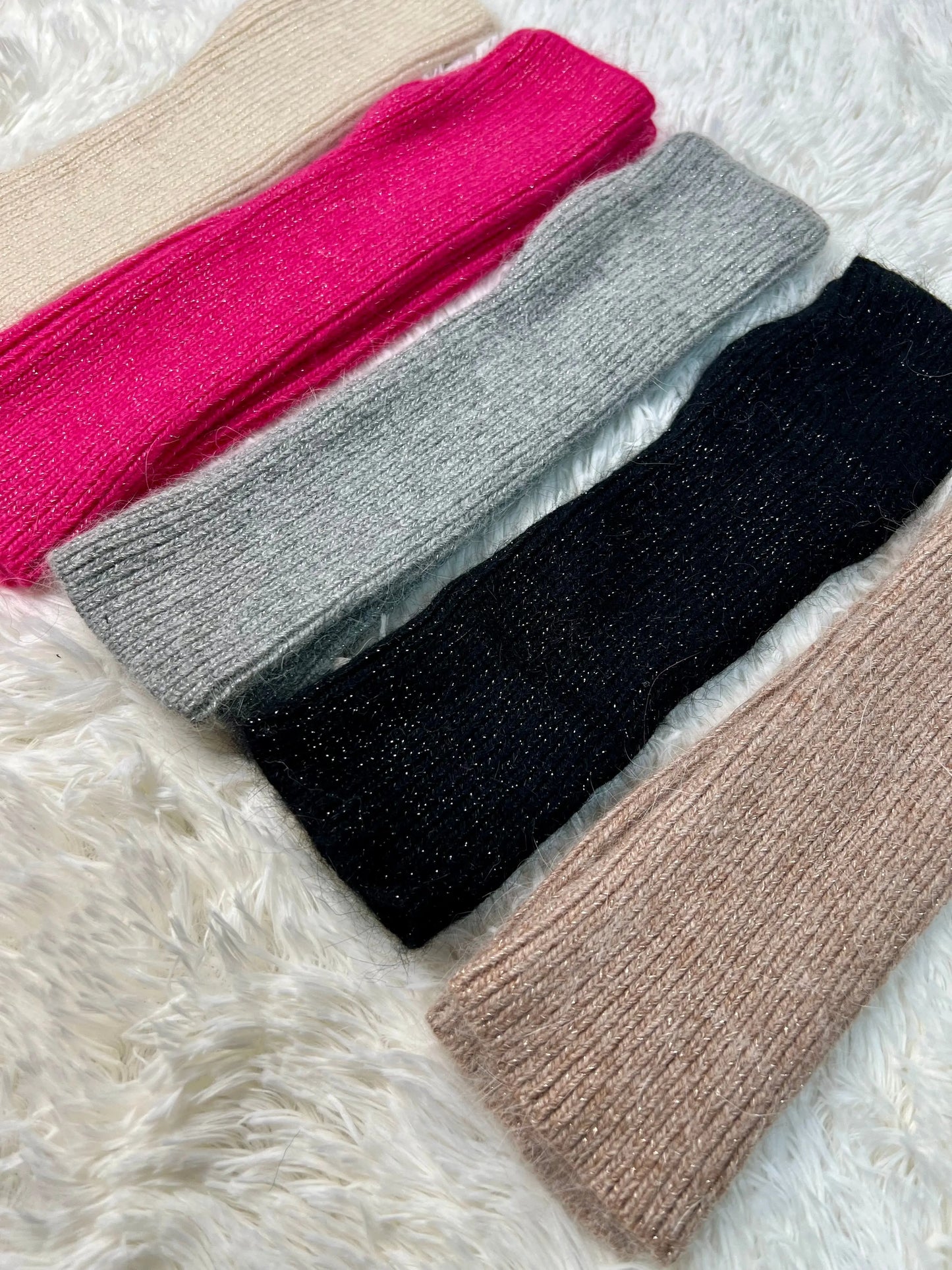 Mitaines pailettes Taupe MaisonPerla Collection