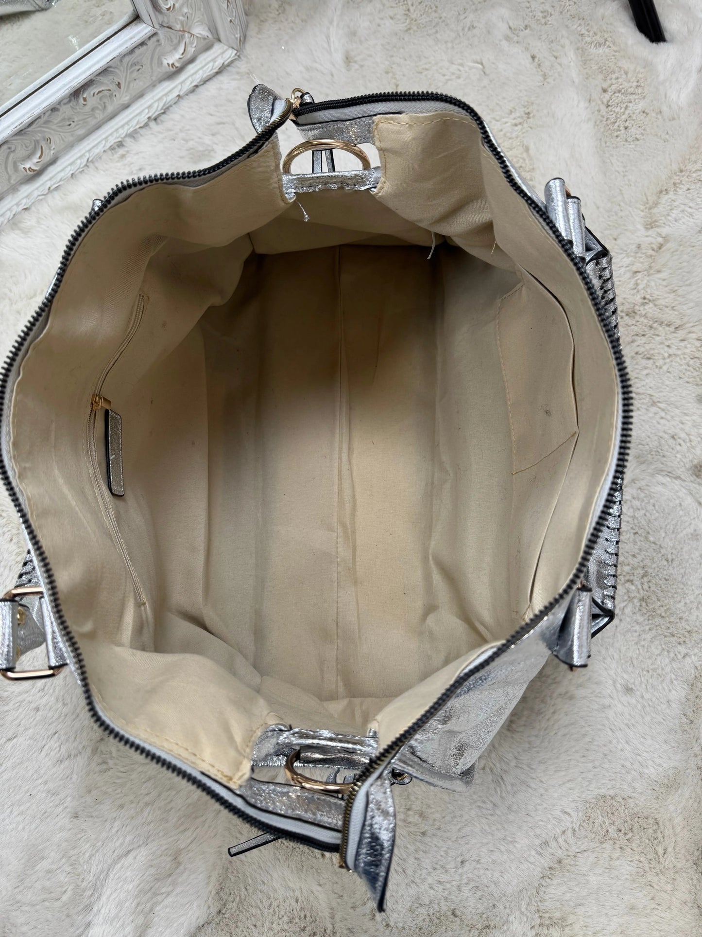 Nouveau Maxi sac Elsa paillettes silver XXL MaisonPerla Collection