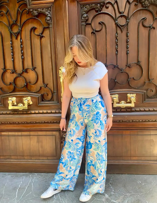 Pantalon Fanny Bleu MaisonPerla Collection