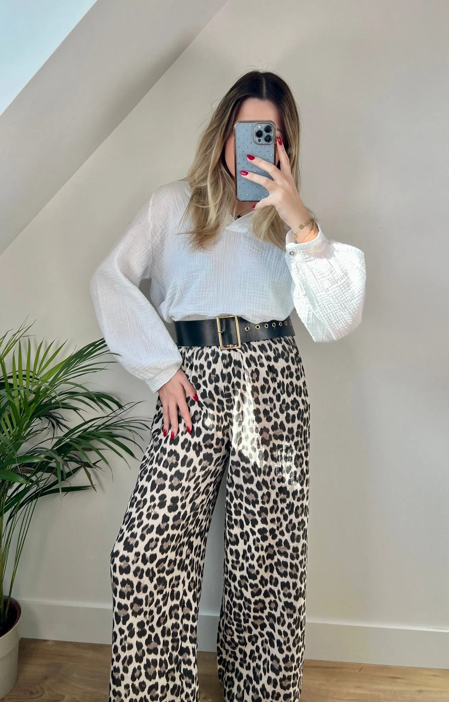 Pantalon Louise Léopard MaisonPerla Collection