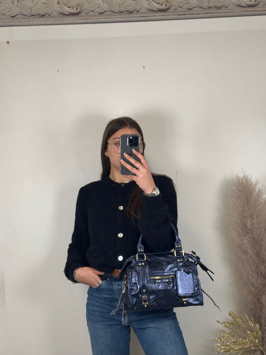 Petit sac Elsa bleu brillant M MaisonPerla Collection