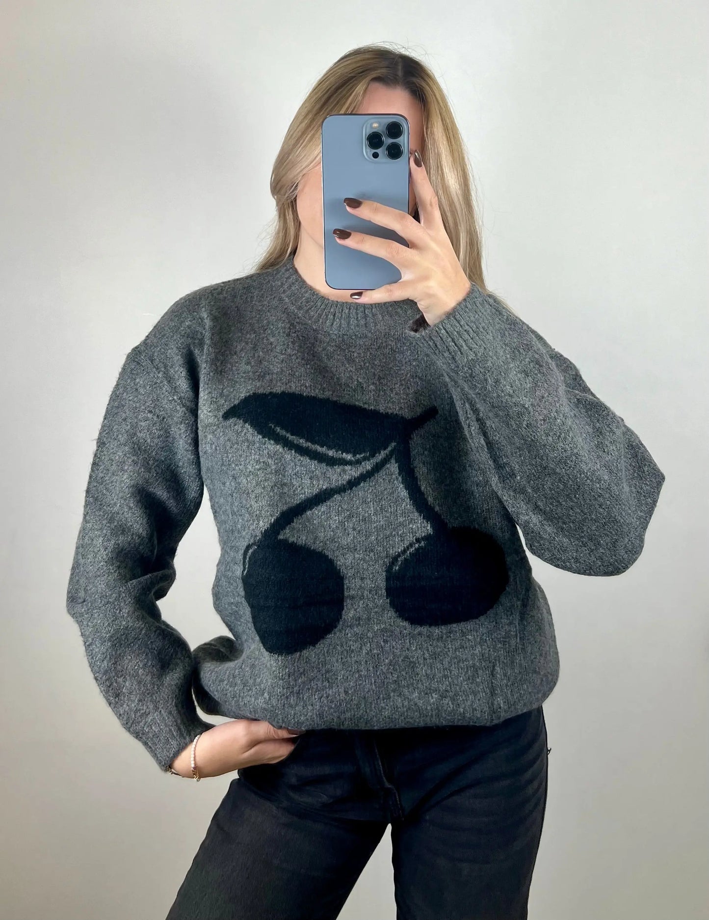 Pull Laura gris foncé MaisonPerla Collection