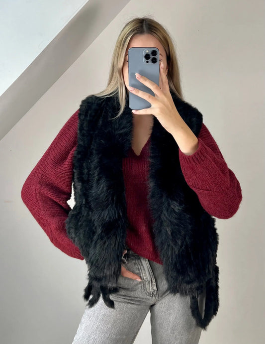 Pull Sarah bordeaux MaisonPerla Collection