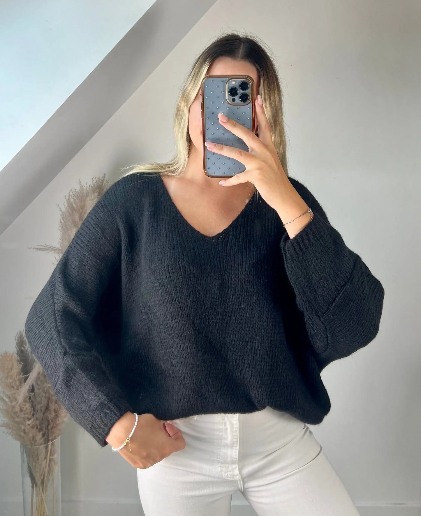 Pull Sarah noir MaisonPerla Collection