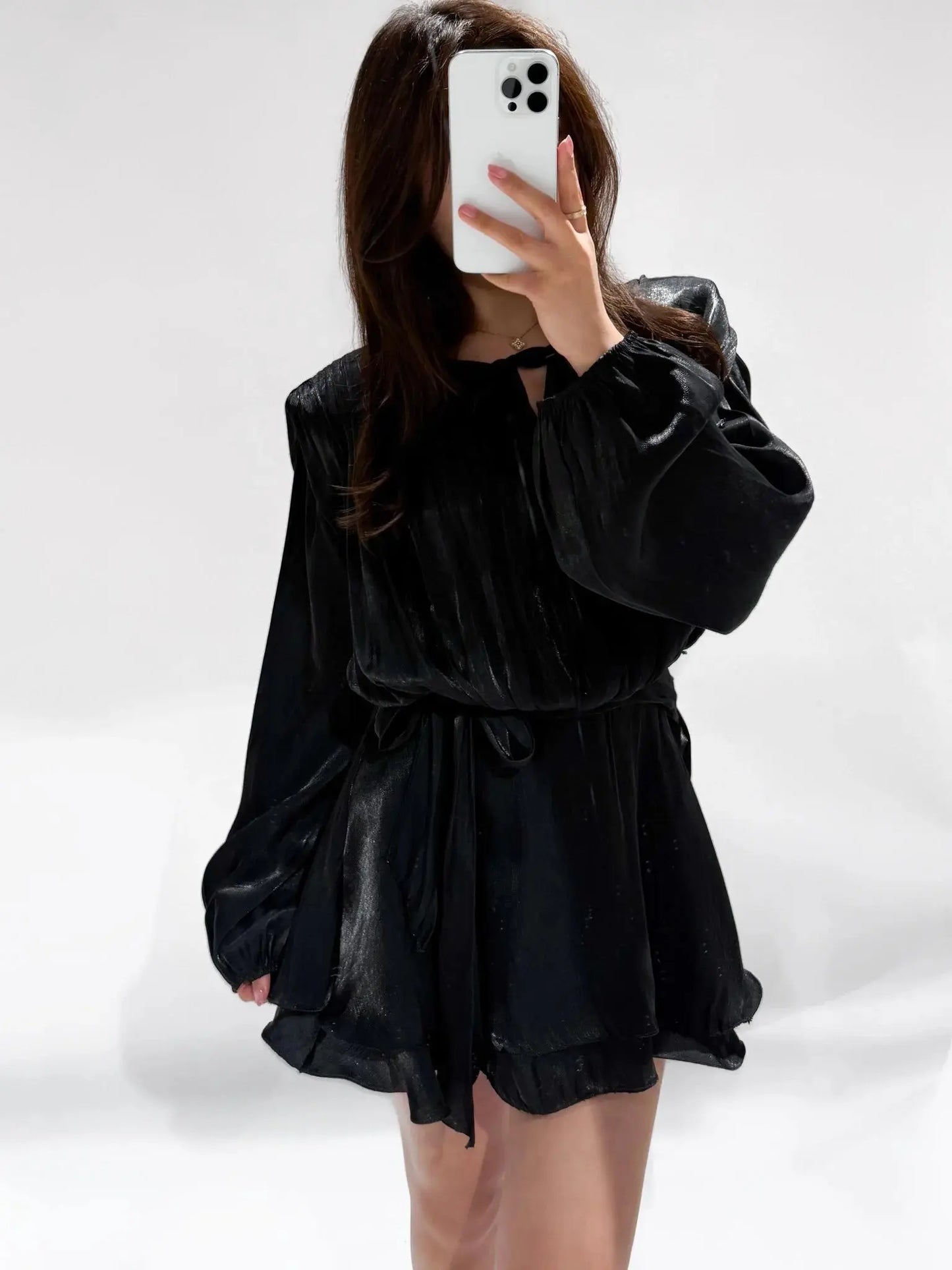 Robe Alicia noir MaisonPerla Collection