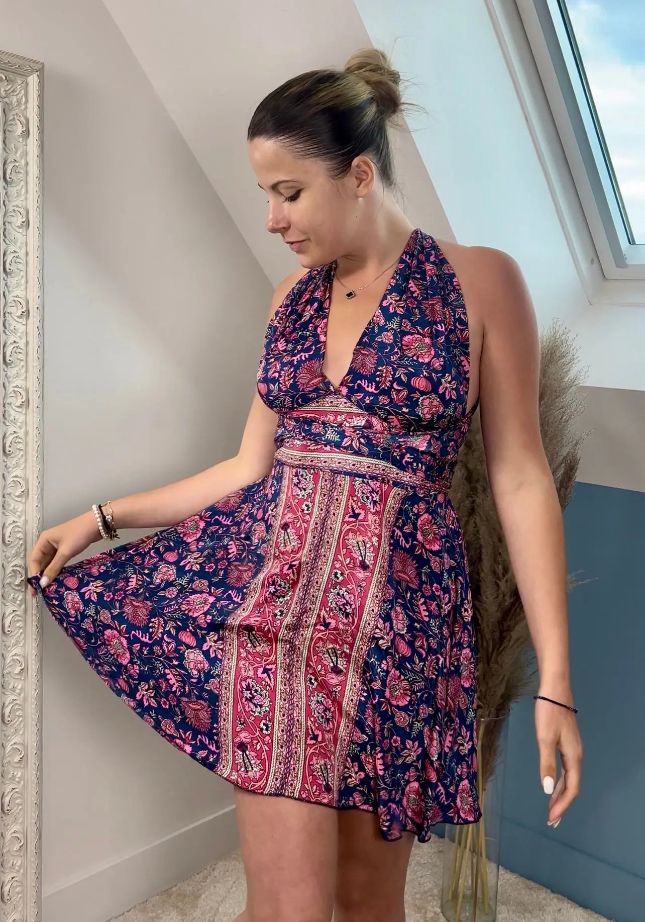 Robe Cassie Bleu MaisonPerla Collection