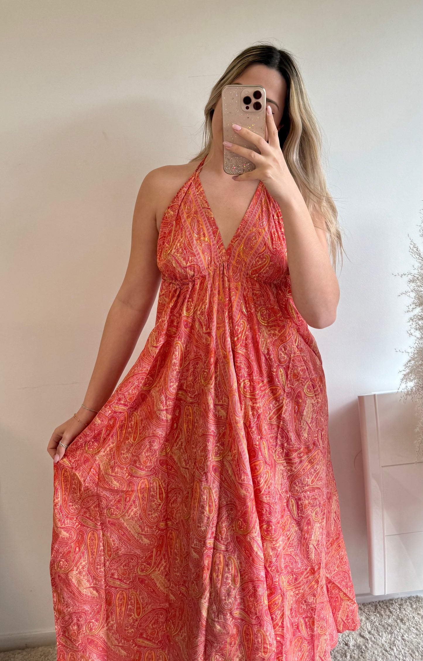 Robe Sophia corail MaisonPerla Collection