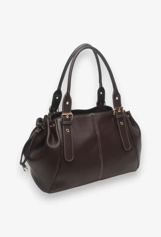 Sac Alma chocolat lisse précommande expédition le 29/07 MaisonPerla Collection