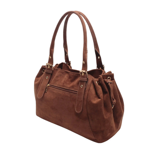 Sac Alma chocolat suédine MaisonPerla Collection