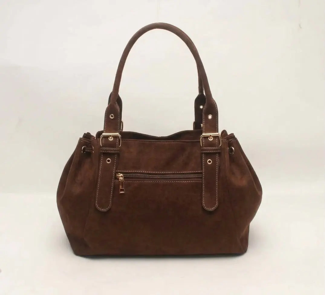 Sac Alma chocolat suédine précommande expédition le 17/09 MaisonPerla Collection