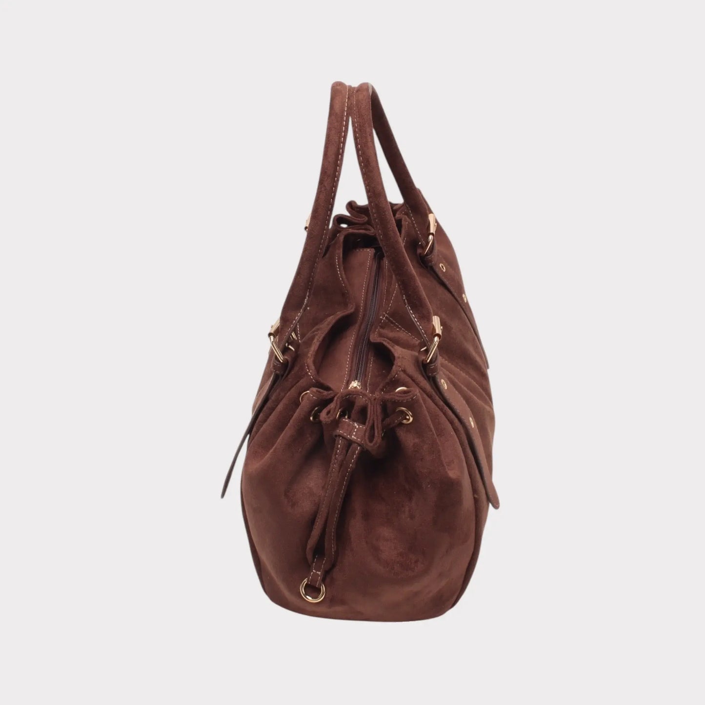Sac Alma marron suédine MaisonPerla Collection
