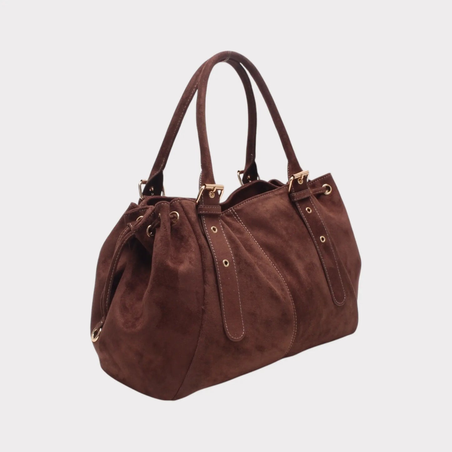 Sac Alma marron suédine MaisonPerla Collection