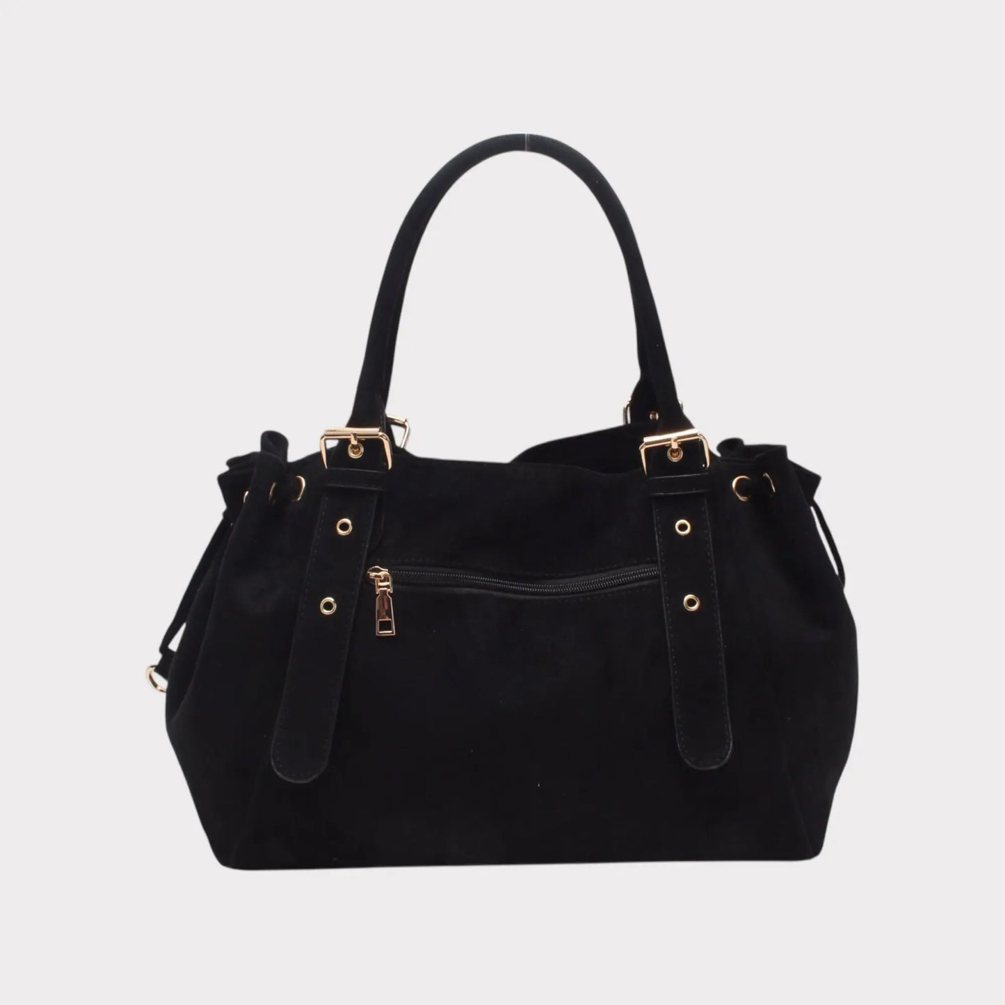 Sac Alma noir suédine MaisonPerla Collection