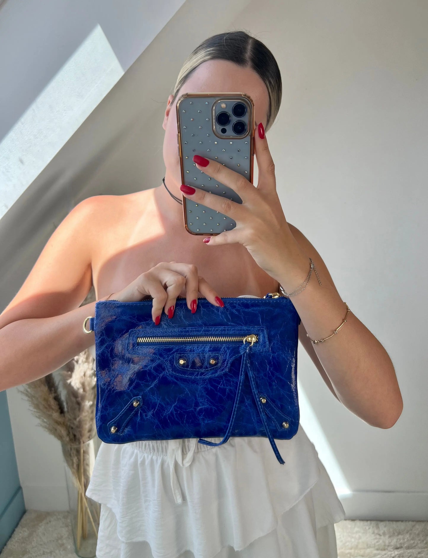 Sac Anna bleu MaisonPerla Collection