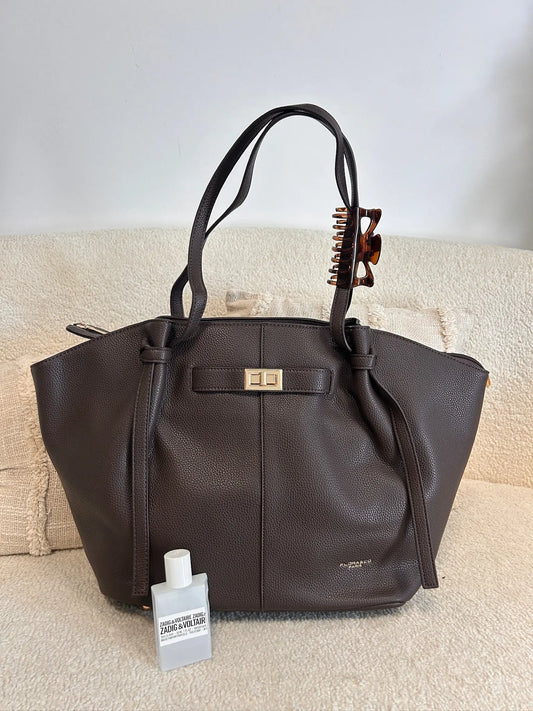 Sac Carla chocolat précommande expédition le 24/08 MaisonPerla Collection