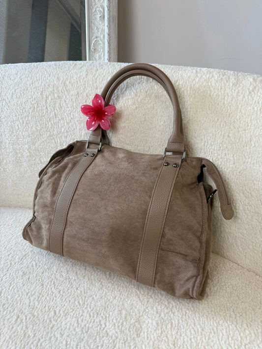 Sac Elsa XL suédine beige MaisonPerla Collection
