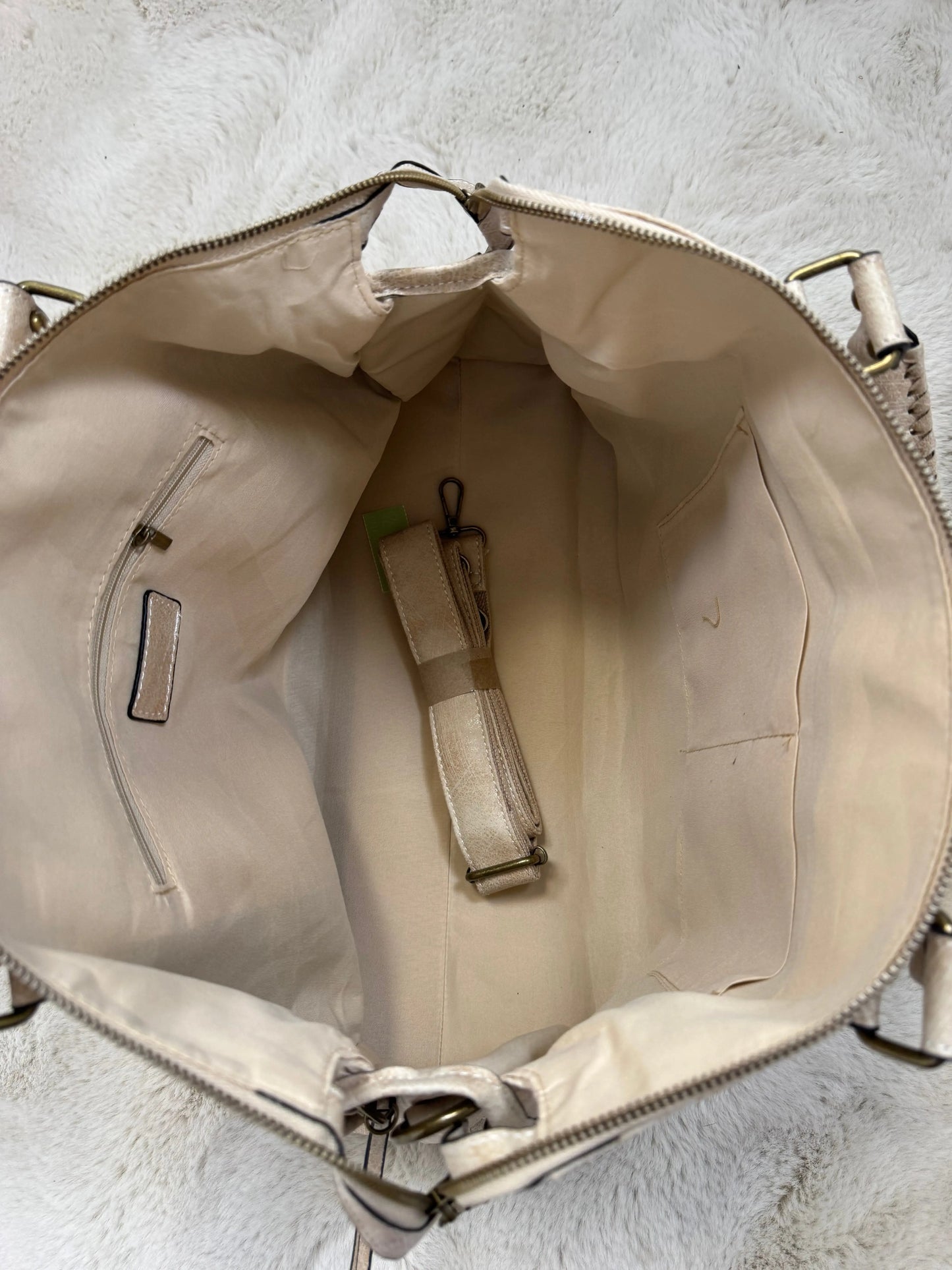 Sac Elsa XXL brillant beige MaisonPerla Collection