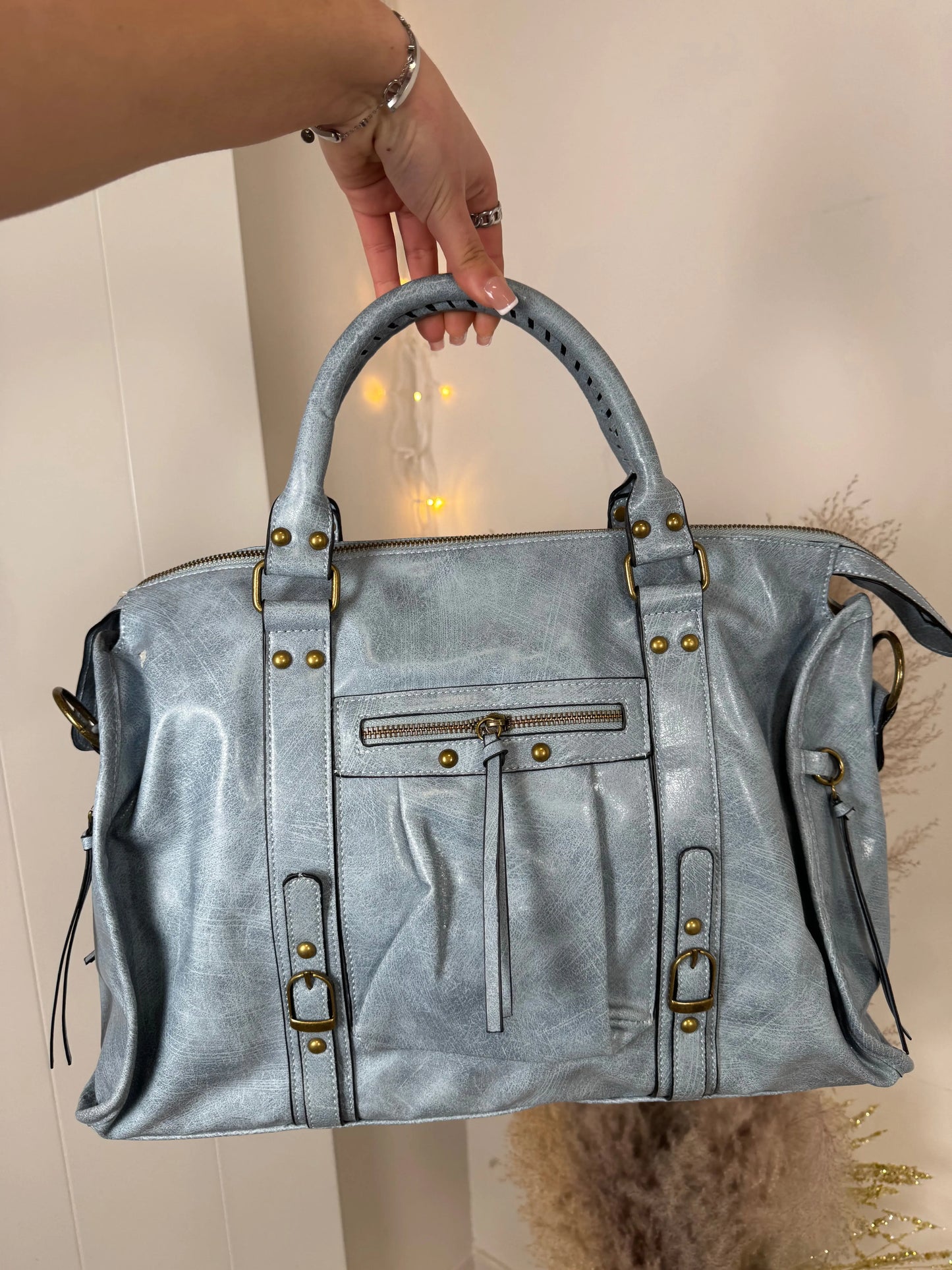 Sac Elsa XXL brillant bleu MaisonPerla Collection
