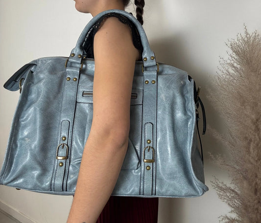 Sac Elsa XXL brillant bleu MaisonPerla Collection