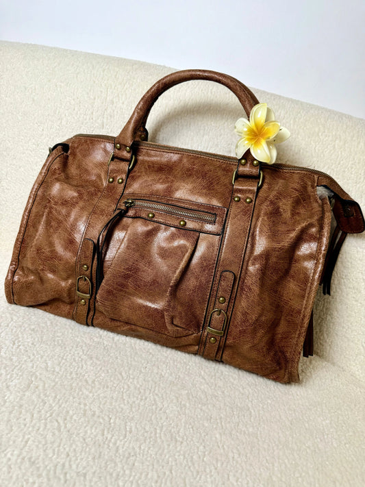 Sac Elsa XXL brillant chocolat MaisonPerla Collection
