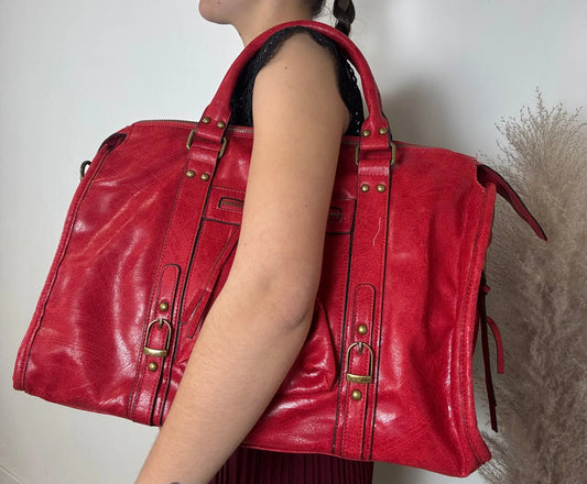 Sac Elsa XXL brillant rouge MaisonPerla Collection