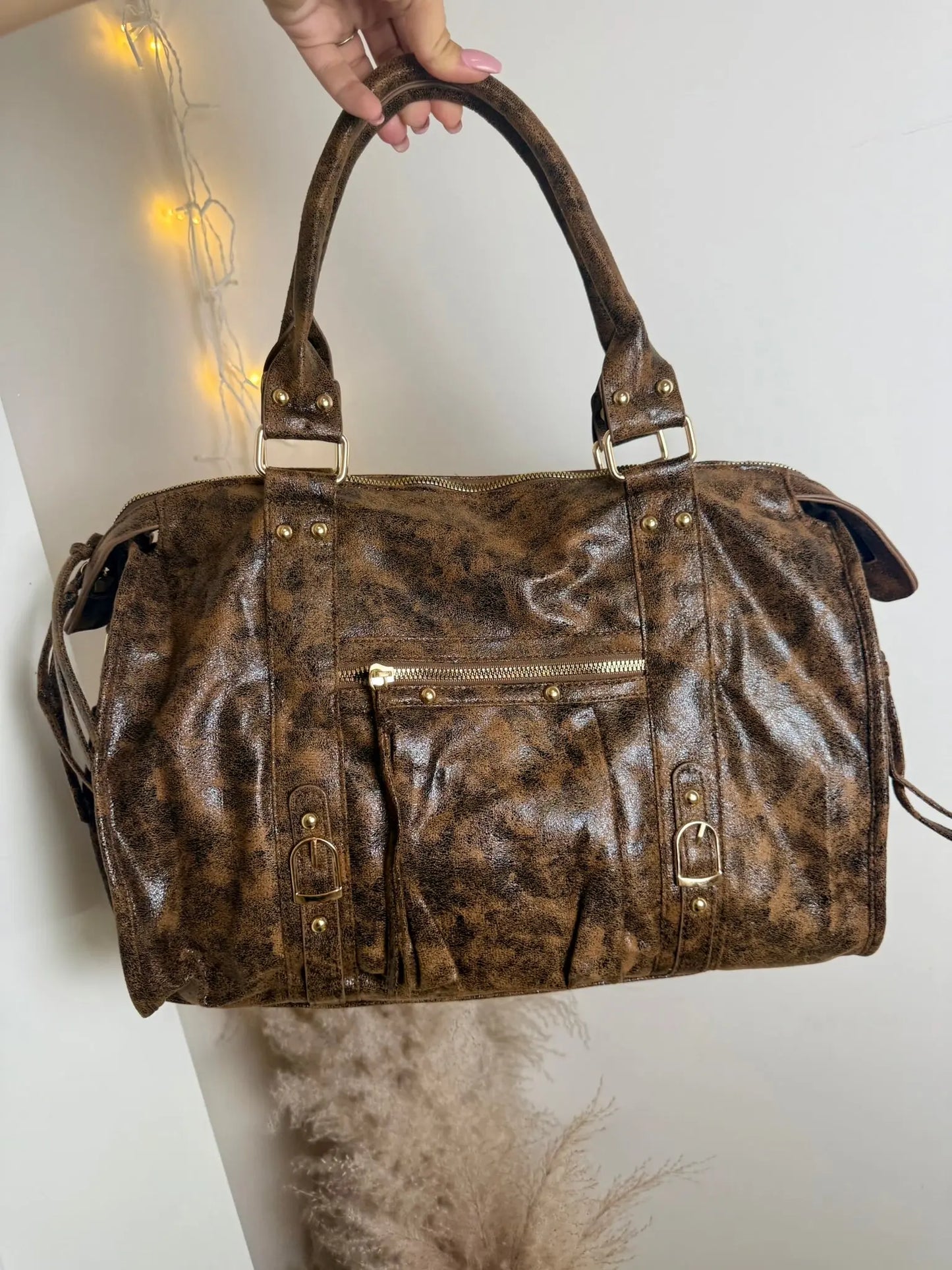 Sac Elsa XXL marron MaisonPerla Collection