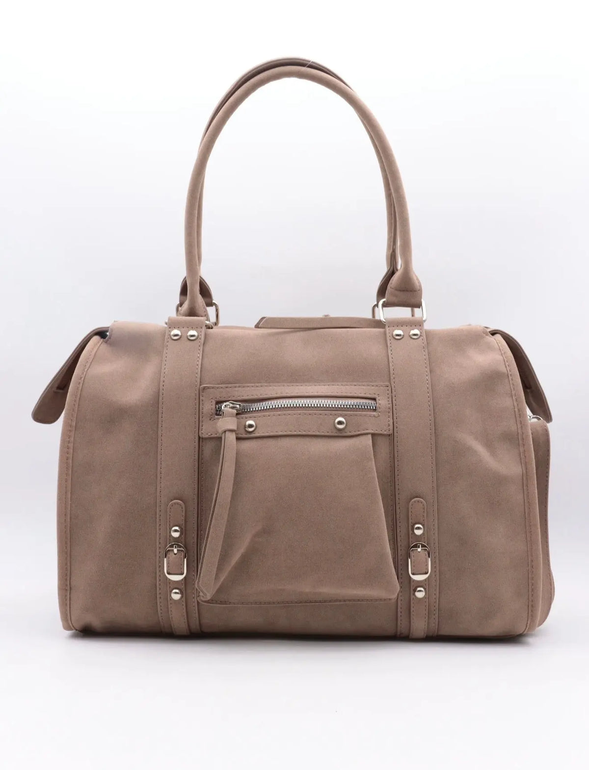 Sac Elsa XXL suédine beige MaisonPerla Collection