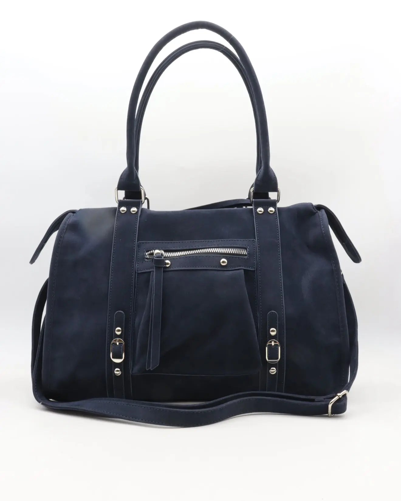 Sac Elsa bleu XXL suédine MaisonPerla Collection