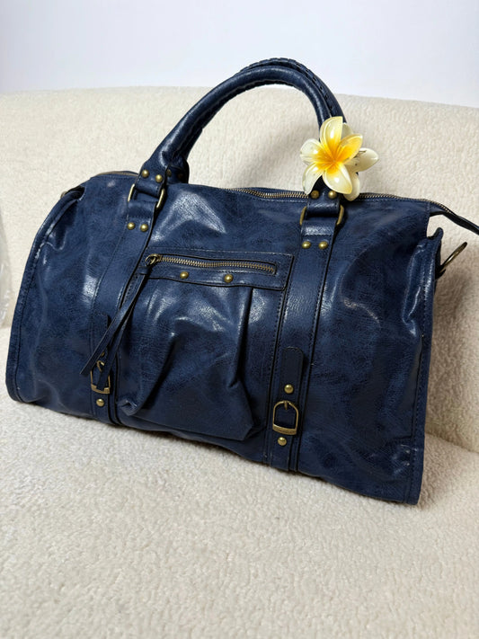 Sac Elsa brillant bleu foncé XXL MaisonPerla Collection