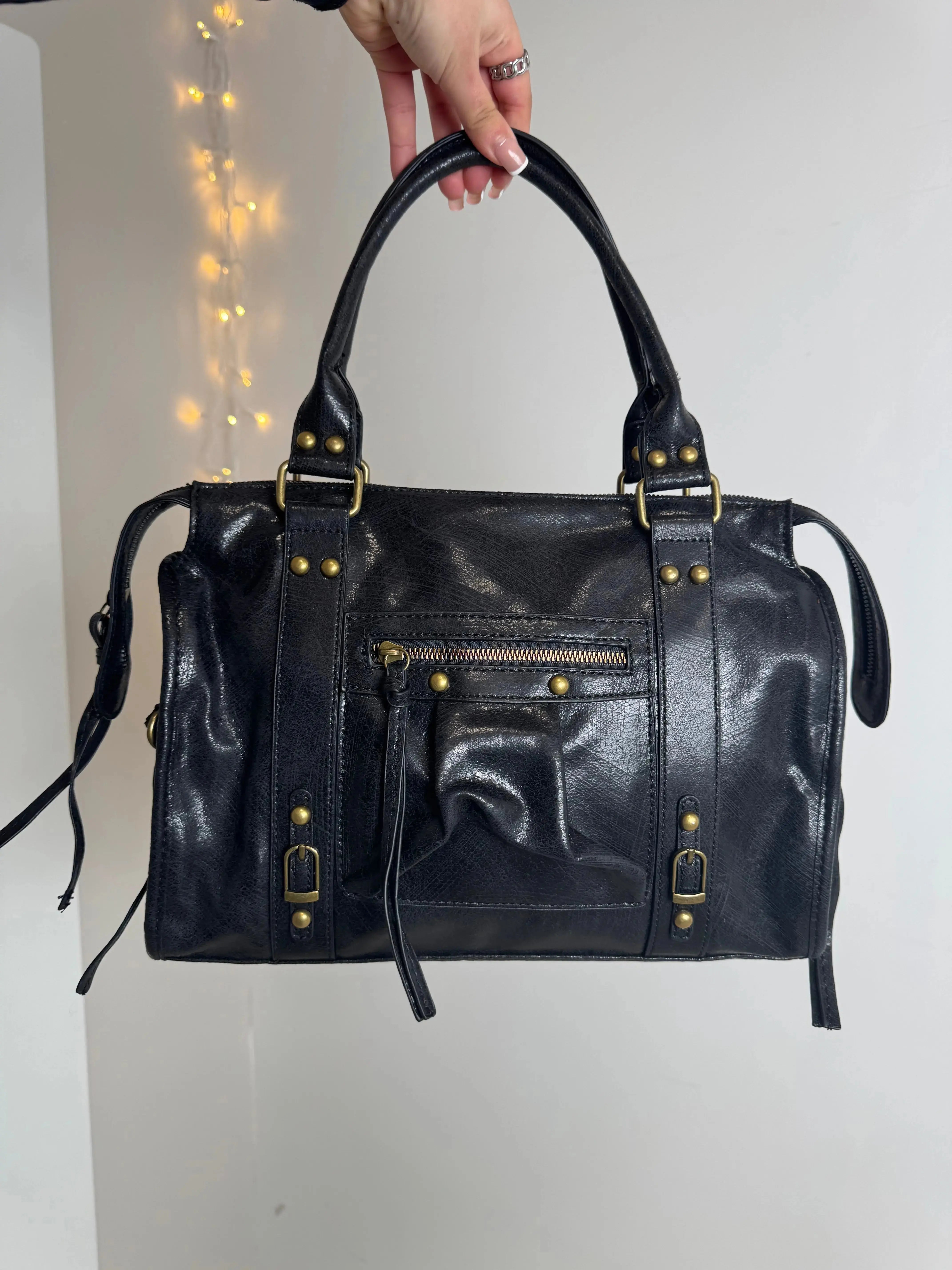 Sac Elsa paillettes noir XL MaisonPerla Collection