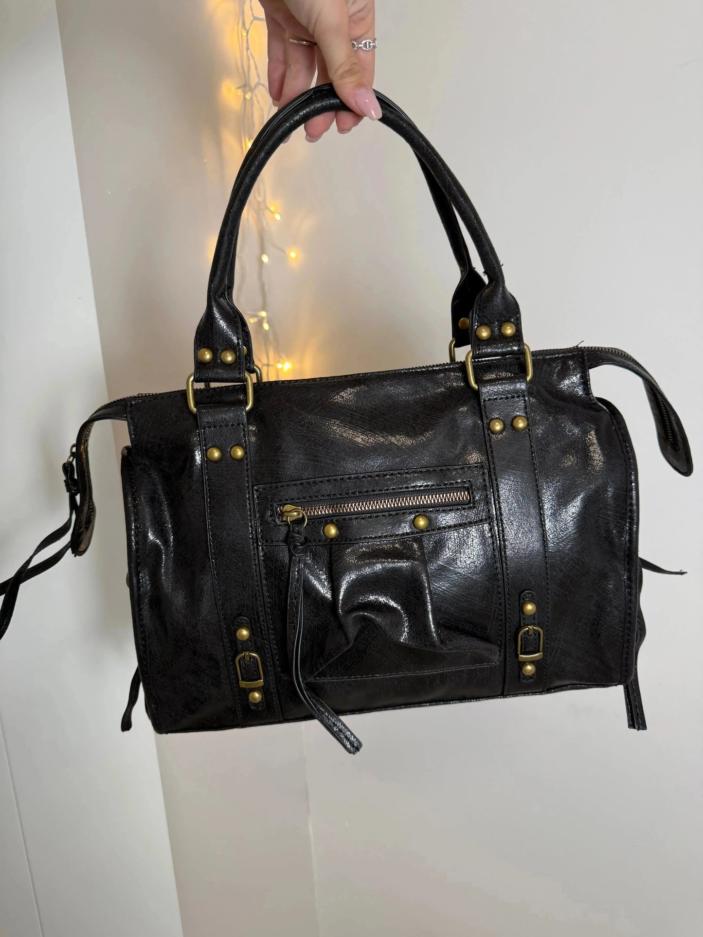 Sac Elsa XL irisé noir MaisonPerla Collection