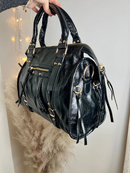 Sac Elsa paillettes noir XL MaisonPerla Collection