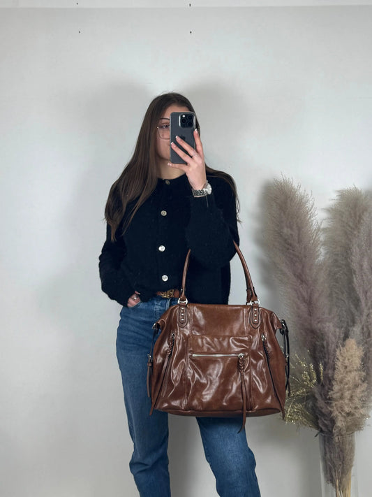 Sac Lila chocolat MaisonPerla Collection