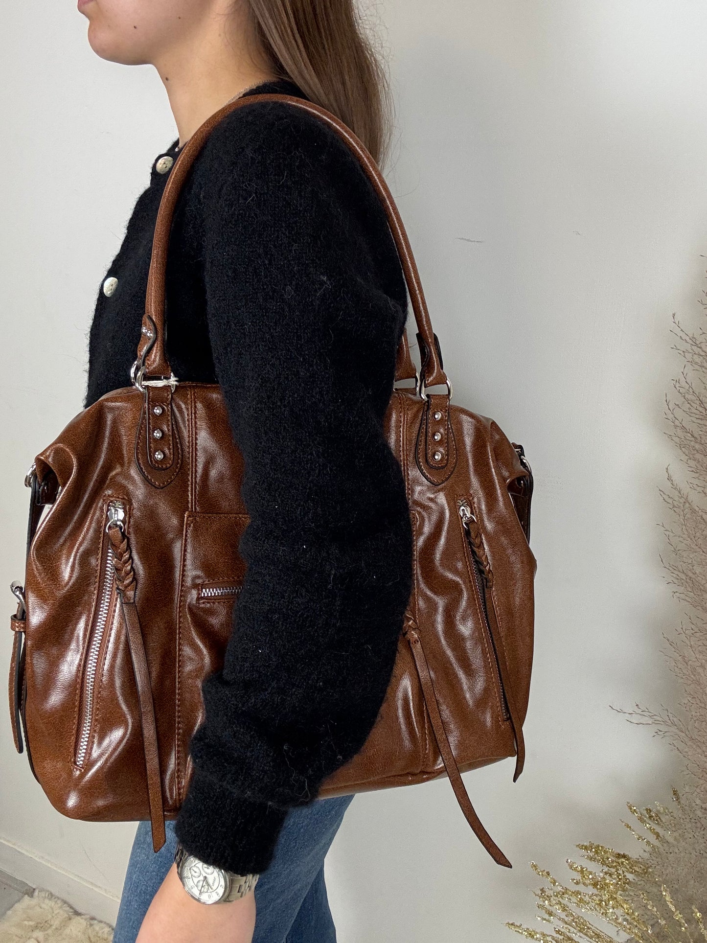 Sac Lila chocolat MaisonPerla Collection