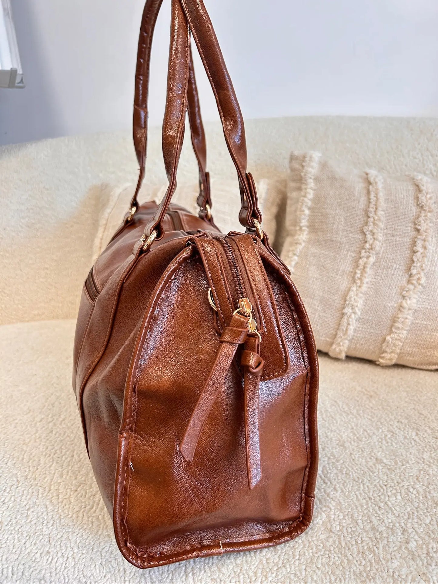 Sac Nina brillant camel MaisonPerla Collection
