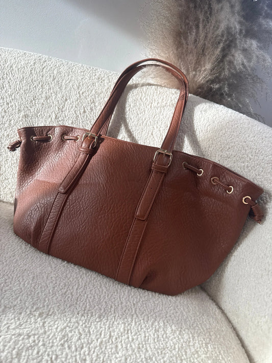 Sac Tara xxl marron MaisonPerla Collection