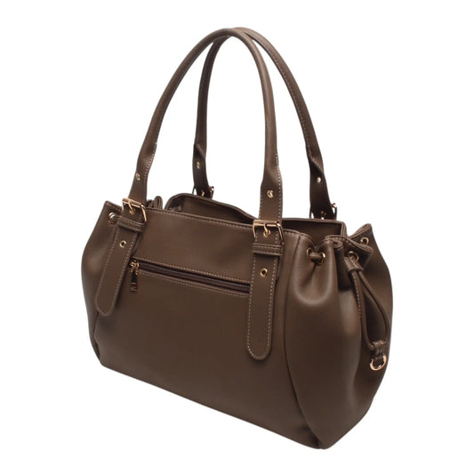 Sac Taupe lisse MaisonPerla Collection