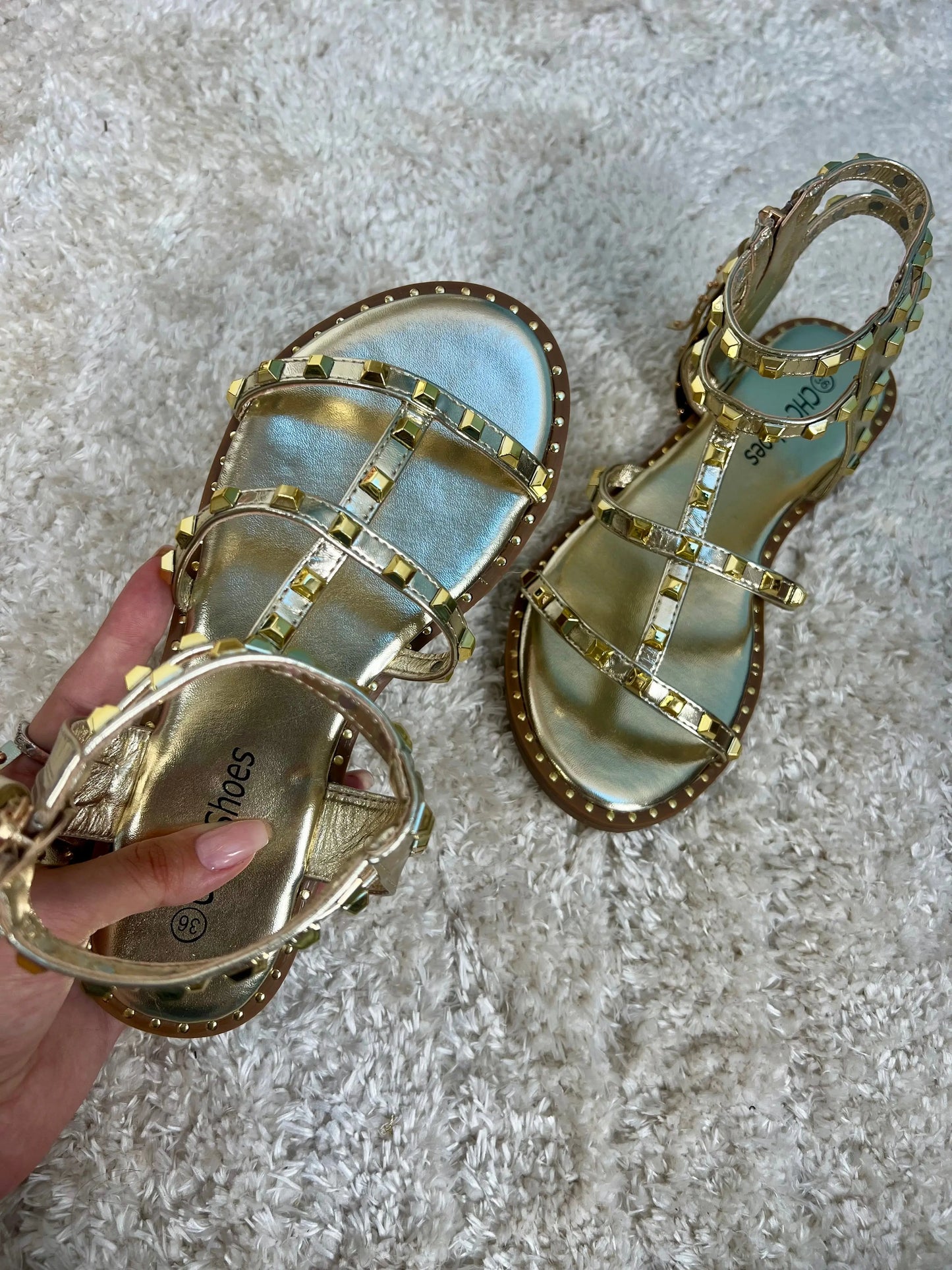 Sandales Diana gold MaisonPerla Collection